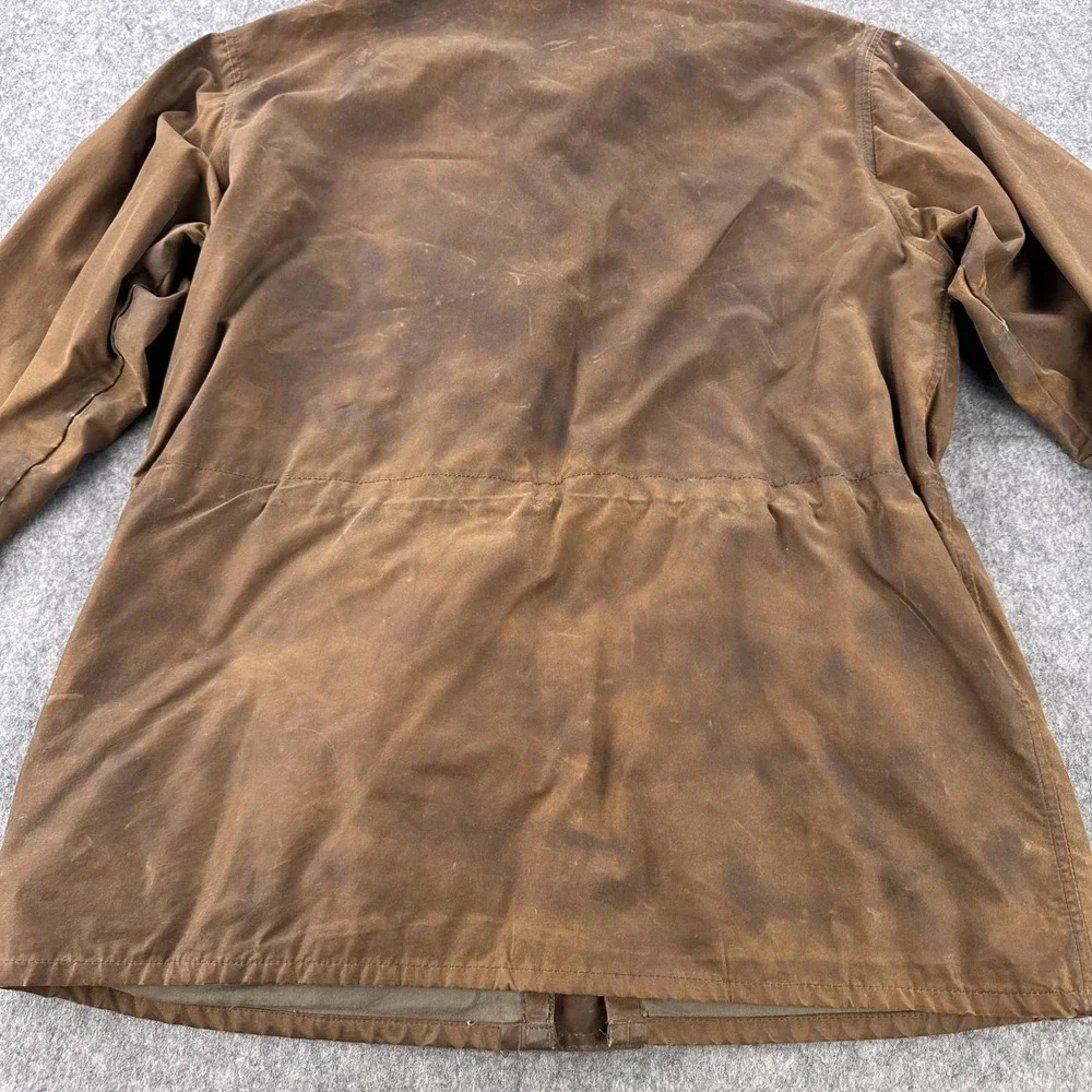 Filson Coat Mens XL Brown Waxed Cotton Canvas Field Hunting Workwear USA